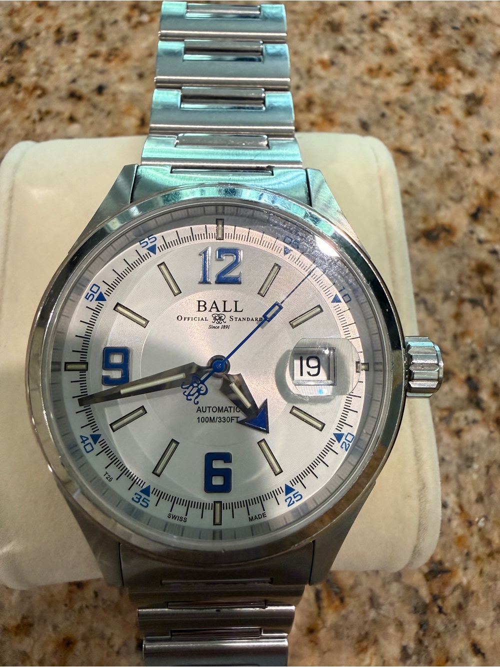 Ball Fireman Racer - White Dial Blue Numbers - Picture 2 of 9